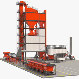 3D Stationary Asphalt Mixing Plant