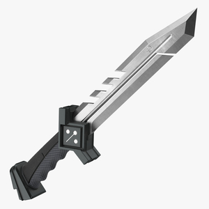 Futuristic Hunter Knife Black 3D model