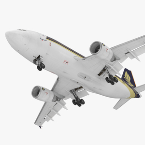 3D Airbus A310 300 Singapore Airlines Rigged