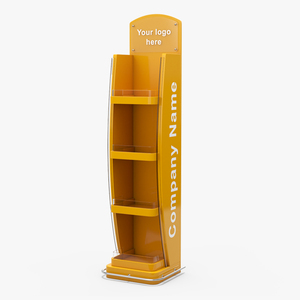 3D model Yellow Store Shelf Mockup