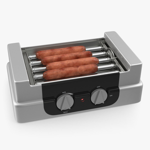 3D model Electric Rolling Hotdog Machine with Sausages