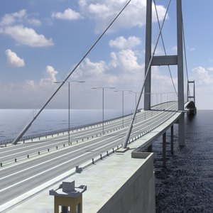 Bosphorus Suspension Bridge Structure 3D