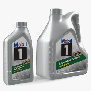 Mobil 1 Synthetic Oil Bottles 3D model