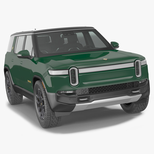 2023 Rivian R1S Simple Interior Green 3D