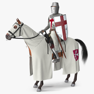 Crusader Horse Armor  with Knight Fur 3D