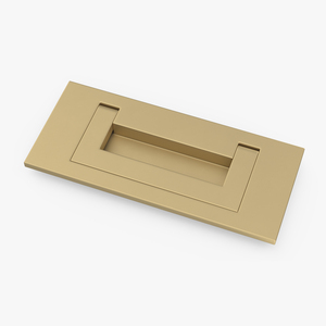 3D model Kitchen Cabinet Handle Recessed Rectangular Bronze