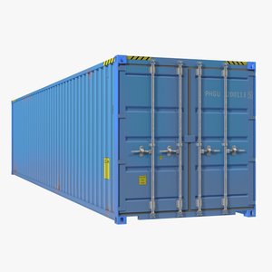 40 ft ISO Container Blue 3D model