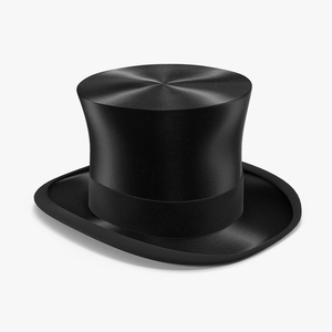 3D model Luxury Black Top Hat