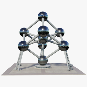 3D Atomium Building in Brussels model