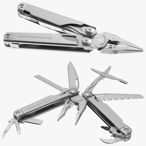 3D model Leatherman Surge Multitool Silver Rigged