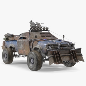 Post Apocalyptic Car Rigged 3D