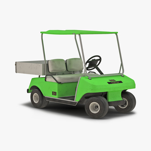 Golf Cart Green Rigged 3D