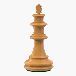 Wooden Chess King 3D