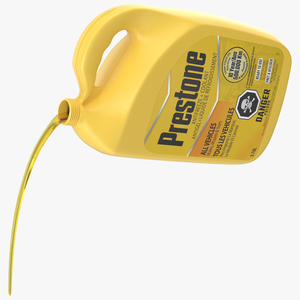 3D Prestone Yellow Antifreeze Pouring Out model