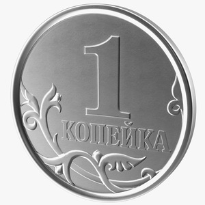 3D model Russian 1 Kopek Coin