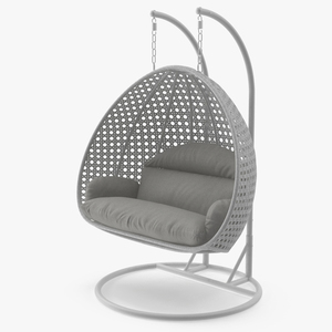 3D model Garden Hanging Egg Chair White