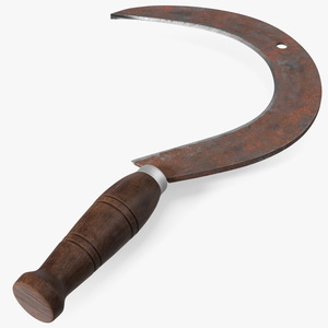 Hand Sickle Rusty 3D