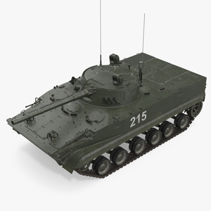 3D model Russian Armored Vehicle BMP 3 Green