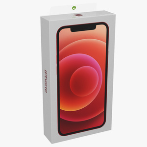 3D model iPhone 12 Box Product RED