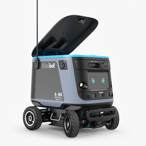 3D model Black Delivery Robot Kiwibot Rigged