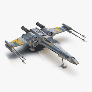 Star Wars X Wing Starfighter and R2D2 Blue 2 3D model