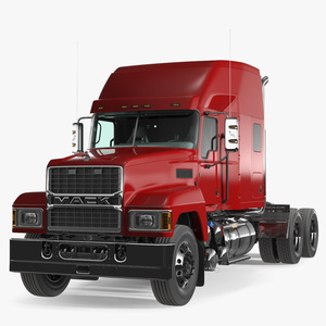 3D model Mack 2025 Pinnacle Day Cab Red