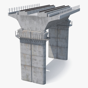 Rail Bridge Section 3D model