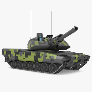 3D model Rheinmetall Panther KF51 MBT Rigged