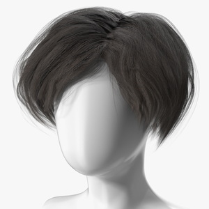 Classical Short Haircut Wig Dark 3D