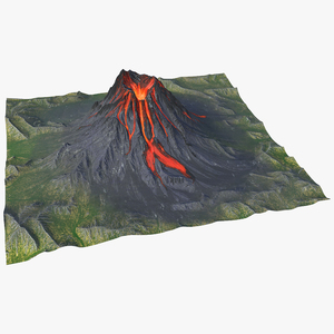 Active Volcano 3D model