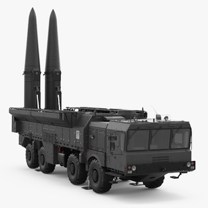 3D Military Missile Tactical Truck in Combat Readiness