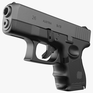 Sub Compact 9mm Pistol 3D