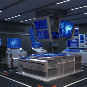 Sci Fi Command Room Blue 3D model