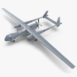 3D model Unmanned Aerial Vehicle Drone IAI Eitan Rigged for Maya