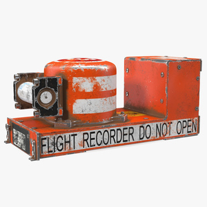 3D Black Box Flight Recorder Crashed model