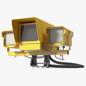 3D model Traffic Speed Control Camera Yellow