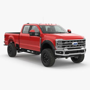 Ford Super Duty F-550 2023 Lift Kit Red 3D model