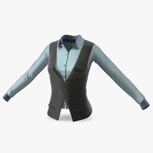 3D Waistcoat Business Suit model