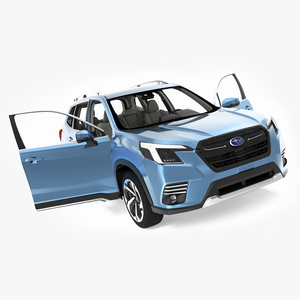 Subaru Forester 2022 Blue Rigged 3D