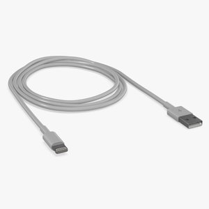 Lightning Connector to USB Cable 3D