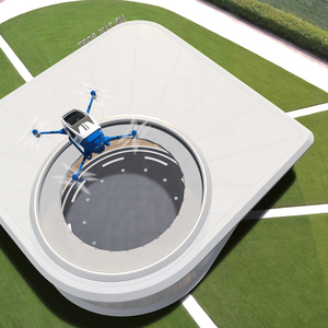 3D model Autonomous Drone and Air Taxi Port with Drone