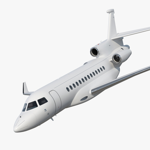 3D Business Jet Dassault Falcon 7X Generic Rigged