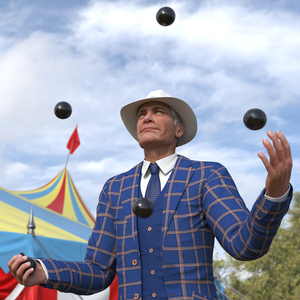 3D Juggler with Balls model