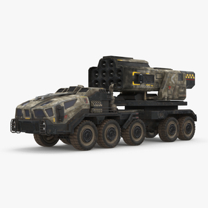 3D model Futuristic Missile Truck Dirty