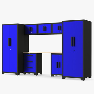 Garage Cabinet Blue 3D model