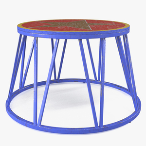 3D Vintage Circus Pedestal model