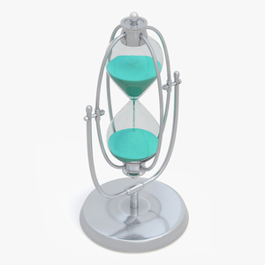 3D Rotating Brass Hourglass Timer With Stand