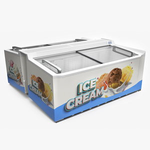 Double Frosted Ice Cream Freezer 3D