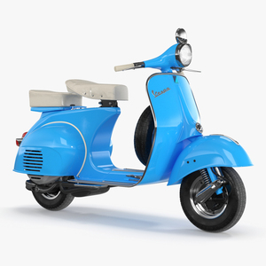 3D model Classic Vespa 125 Scooter Blue