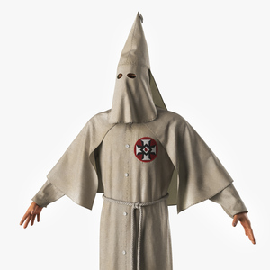 3D model Character Ku Klux Klan in Old Mantle and Mask